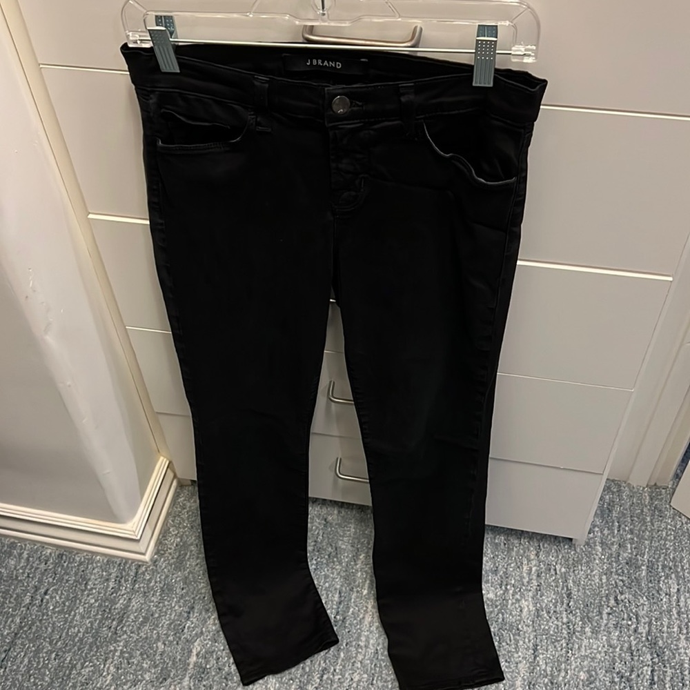 J. brand. Size 28. Black. Mid rise rail